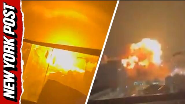 HUGE explosions in Tel Aviv as Iranian missiles rip through city