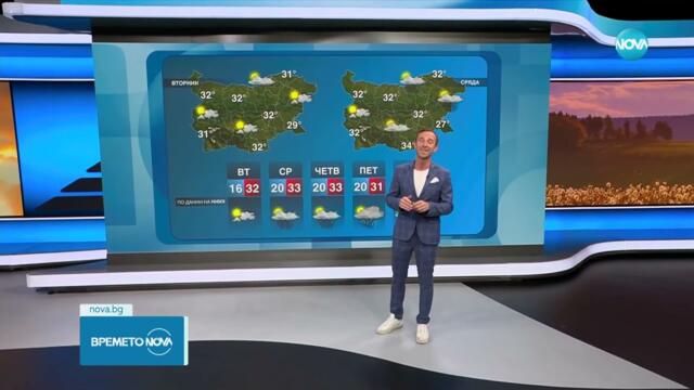 Прогноза за времето (16.06.2025 - обедна емисия) - Новините на NOVA (16.06.2025)