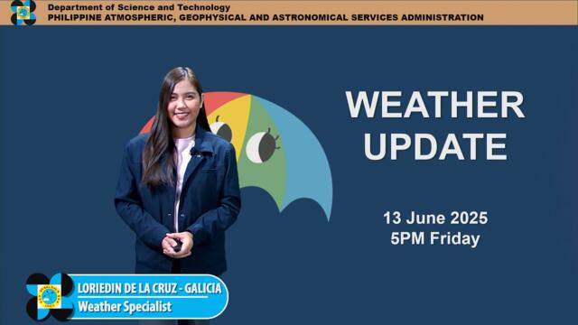 Public Weather Forecast issued at 5PM | June 13, 2025 - Friday