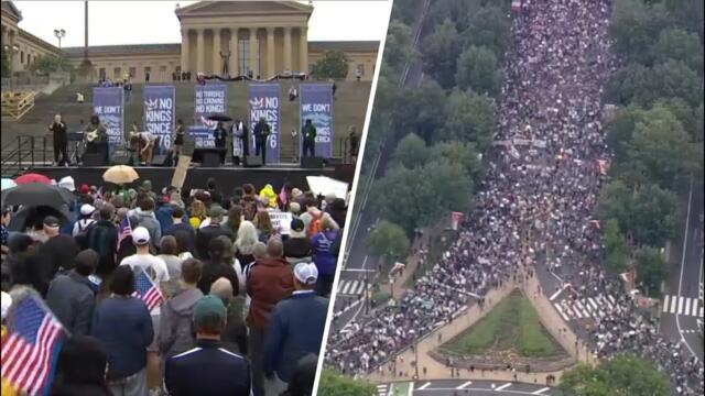 WATCH: ‘No Kings' protest against President Trump underway in Philadelphia