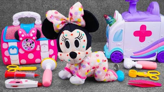 Mickey ASMR🐭 Satisfying with Unboxing Cute Pink Minnie Mouse Makeup Playset | Review Toys