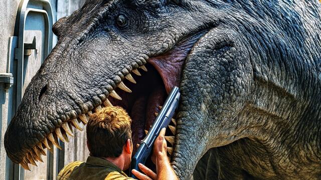 Мир Юрского Периода 4 Возрождение - Нападение спинозавра (Субтитры, 2025)