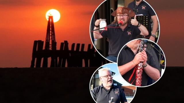Watch sea shanty crew's boozy sunset sing-along outside RNLI station