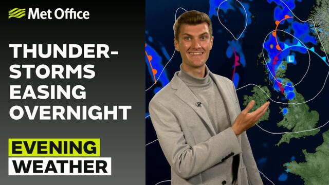 14/06/2025 - Rain easing in the north- Evening Weather Forecast UK – Met Office Weather