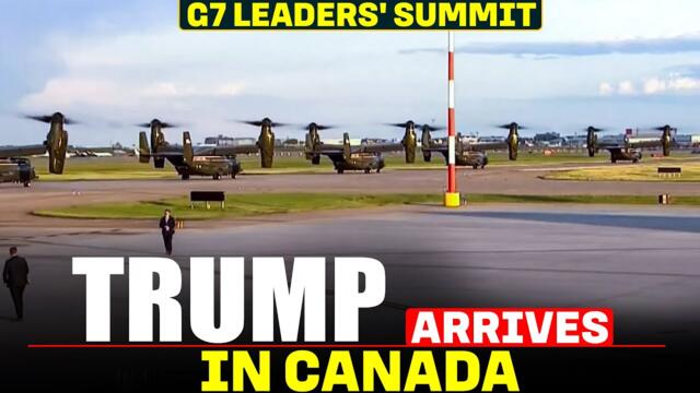 US President Trump arrives at Calgary International Airport, Canada | G7 Leaders' Summit