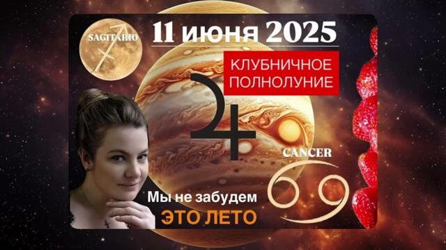 КЛУБНИЧНОЕ ПОЛНОЛУНИЕ 11 июня 2025 | ПЕРЕХОД ЮПИТЕРА В РАК | НА ЧТО ОБРАТИТЬ ВНИМАНИЕ