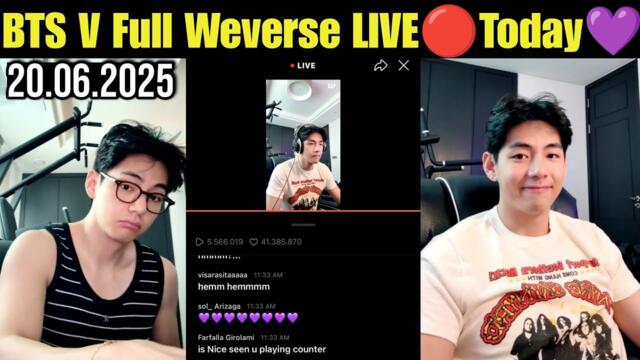 [ENG SUB] BTS V Full Weverse LIVE Today 🔴 BTS V Weverse LIVE Today 🔴 Taehyung Weverse LIVE Today 💜