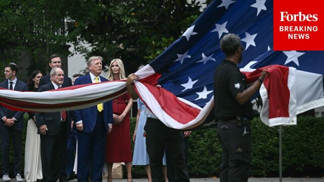 BREAKING NEWS: President Trump Alongside Family Including Ivanka Raises Giant New American Flag