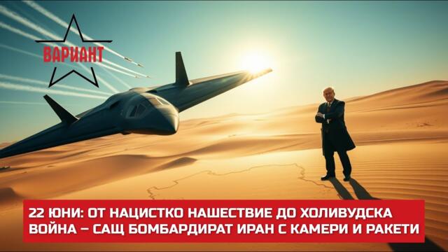 22 ЮНИ: ОТ НАЦИСТКО НАШЕСТВИЕ ДО ХОЛИВУДСКА ВОЙНА – САЩ БОМБАРДИРАТ ИРАН С КАМЕРИ И РАКЕТИ,  Вариант