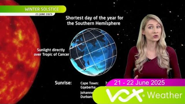 21 to 22 June 2025 | Vox Weather WEEKEND Forecast