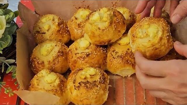 Лесни питки душички с крема сирене #food #recipe #baking #bakery #cooking #easy #yummy #tasty