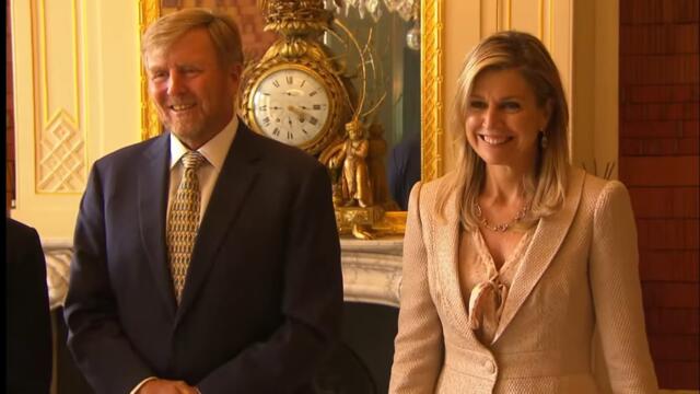 Willem-Alexander en Máxima ontvangen president Zelensky en premier van Canada