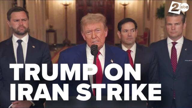 President Donald Trump:  Iran's key nuclear sites "completely & fully obliterated" in US airstrike