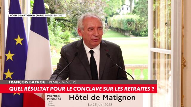Le Premier ministre François Bayrou s'est exprimé sur la réforme des retraites