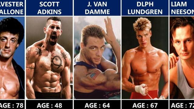 70+ Action Stars Then and Now - Real Name and Ages