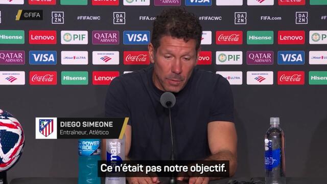 Simeone : "Notre objectif était de nous qualifier, on a échoué"