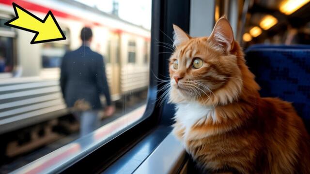 Хозяин оставил кота в поезде, а сам вышел. Но дальше произошло невероятное!