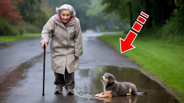 Бабушка подобрала на улице странного седого щенка, а через год забила тревогу!