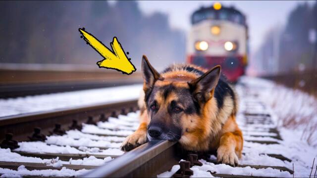 Машинист заплакал, когда вышел из кабины машиниста и увидел собаку на рельсах...