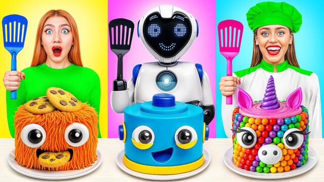 Аз срещу баба Готварско Предизвикателство с Робот | Забавни Рецепти за Храна Multi DO Smile