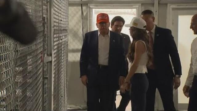 President Trump visits migrant detention site in Florida Everglades