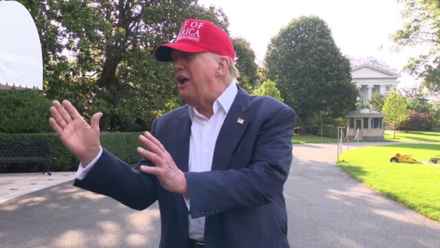 President Trump Gaggles with Press Before Departing the White House, July 1, 2025