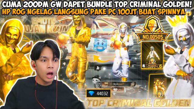 ANDRA BERHASIL DAPET KODE EKSKLUSIF NO 001 BUAT BUNDLE TOP CRIMINAL GOLDEN! PAKE PC 100JT GA NGELEG🥶
