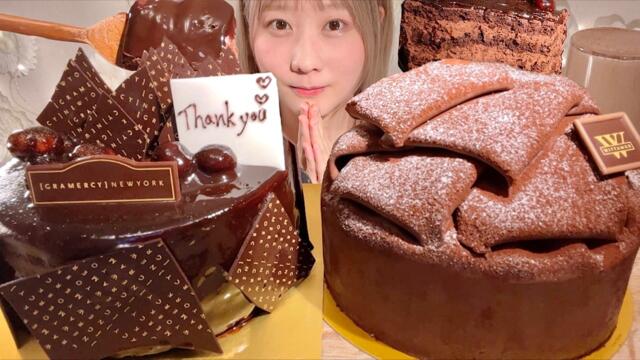 ASMR 23rd Birthday Cake 【Mukbang/ Eating Sounds】【English subtitles】