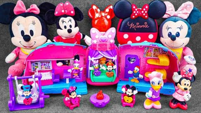 Mickey ASMR🐭 Satisfying with Unboxing Minnie Mouse Pink Bus Playset | Review Toys ASMR
