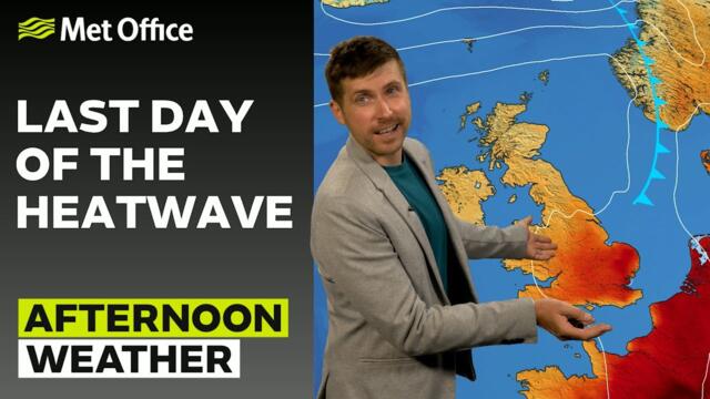 01/07/2025 - Hot afternoon in the southeast - Afternoon Weather Forecast UK – Met Office Weather