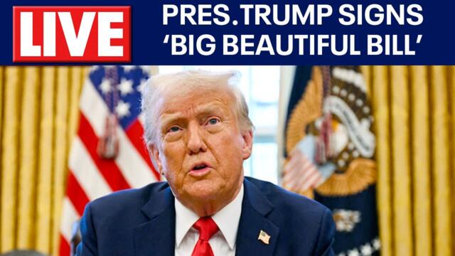 LIVE: President Trump signs 'One Big Beautiful Bill' during 4th of July Military Family Picnic