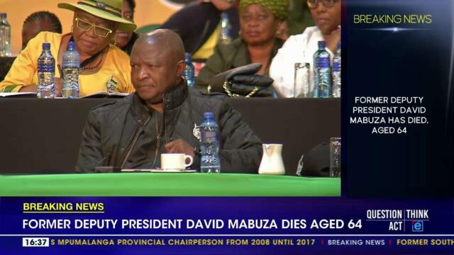 Former deputy president David Mabuza dies, aged 64