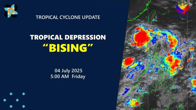 Press Briefing: Tropical Depression "Bising" Update  5AM July 4, 2025 -Friday
