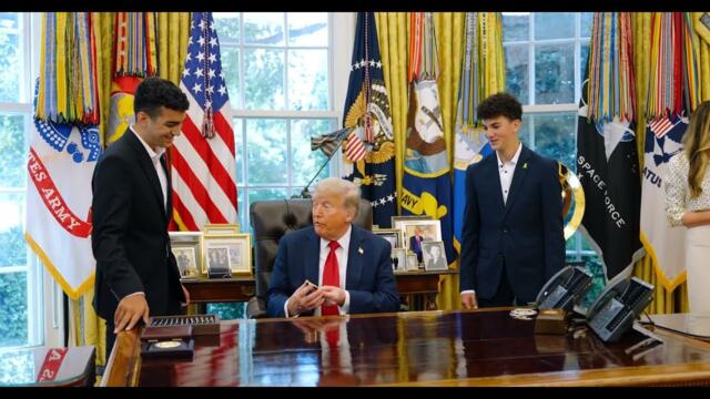 President Trump Welcomes Edan Alexander to the Oval Office