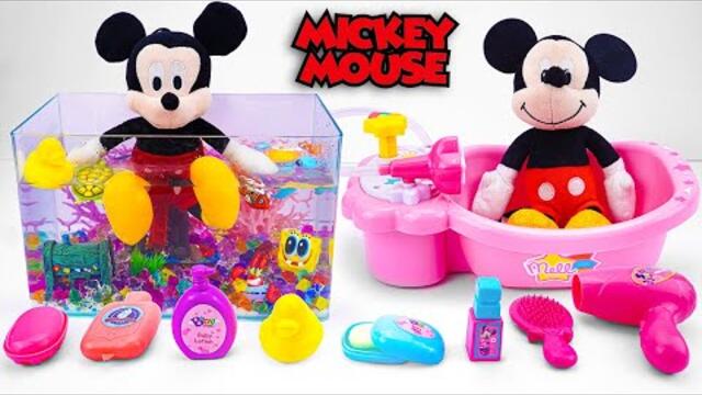 Satisfying with Unboxing Disney Mickey Mouse Cute Pink Bathtub, Aquarium Playset | Review Toys ASMR