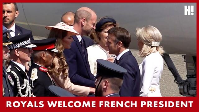 Princess Catherine and Prince William greet French President for UK State Visit | HELLO!