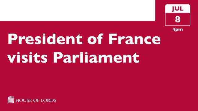 President of France visits Parliament