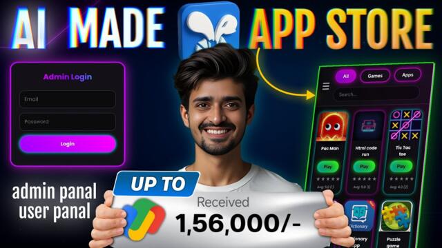 How I Built an App Store Using Just My Phone & AI 🤯 | No Coding Needed! (Full Tutorial)