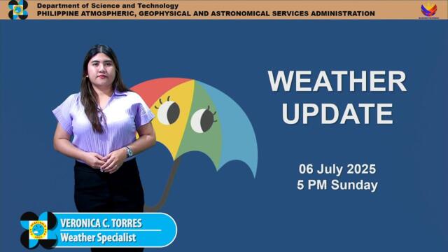 Public Weather Forecast issued at 5PM | July 6, 2025 - Sunday
