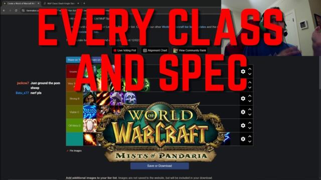 MoP PvP Tier List Classic Mists of Pandaria Arena