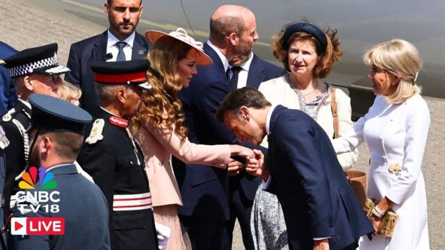 LIVE: Prince Williams & Princess of Wales Welcome France's Macron and his wife Brigitte to UK | N18G