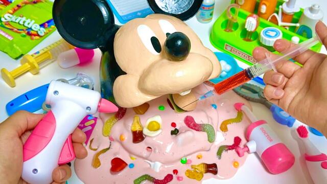 [🌟Toy ASMR🌟] 🦷Mickey Mouse Dentist DoctorToy & Eating ASMR | Satisfying Toy Unboxing ASMR