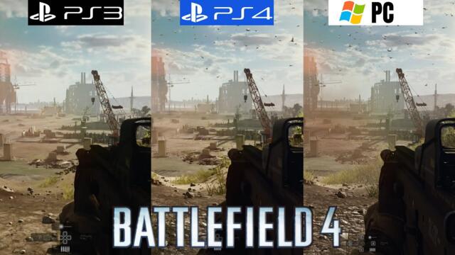 Battlefield 4 PS3 vs PS4 vs PC - Graphics Comparison - Framerate - 4K - Loading Times
