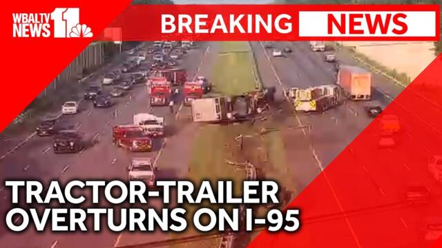 Breaking: Tractor-trailer crash on I-95