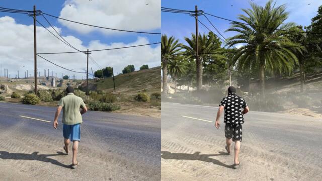 Before & After: GTA 5 Mojave Desert Realism Mod