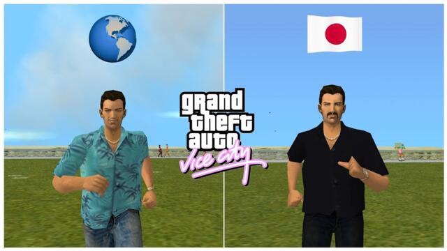 Japanese Version of GTA VICE CITY was Different! (Comparison)