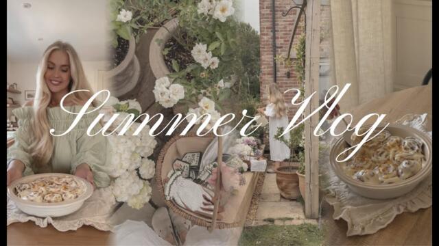 M&S Food Haul, Summer Baking, Healthy Recipes & Garden Tour | Summer Vlog