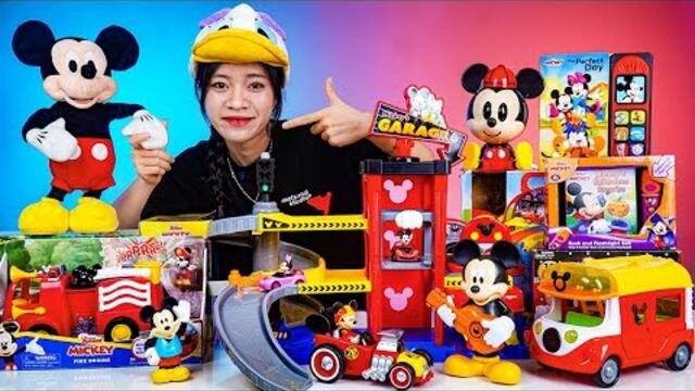 Satisfying with Unboxing Disney Junior Mickey Mouse Ready to Race Garage Playset | Review Toys ASMR