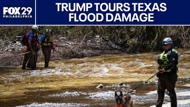 🔴 President Trump tours flood damage in Texas
