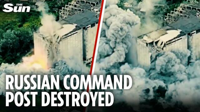 Ukrainian bombers BLOW UP Russian military nerve centre in another setback for Putin